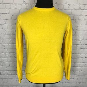 Cotton & Silk Since 1973 Bright Yellow Crewneck Thin Knit